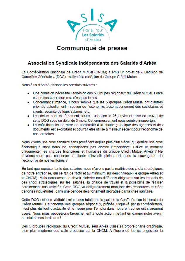 20210118 Communiqué de presse